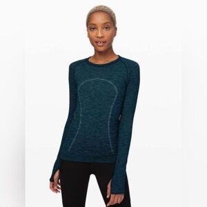 Lululemon Swiftly Wool Pullover Blue / White